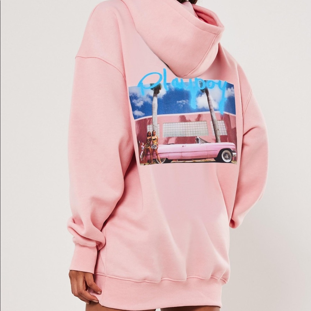Pink Spray Paint Car Graphic Hoodie Dress